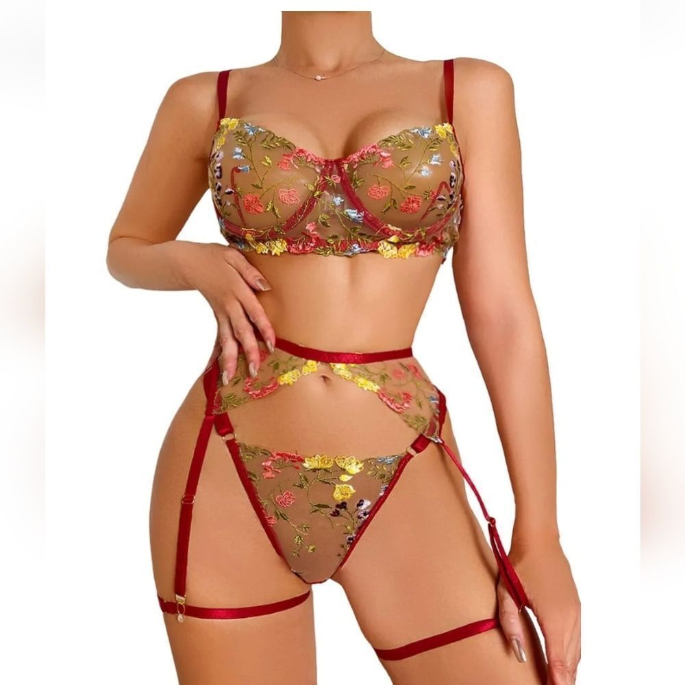 Women's Sexy Lingerie Lace Babydoll Bra Thong Set Sleepwear Underwear Nightwear
